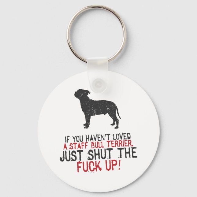 Staffordshire Bull Terrier Keychain (Front)