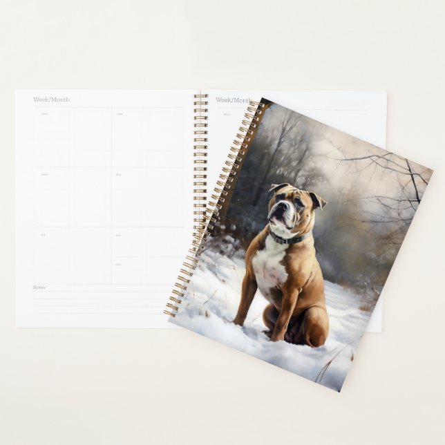 Staffordshire Bull Terrier Let It Snow Christmas Planner (Display)