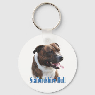Staffordshire Bull Terrier Name Keychain