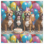 Staffordshire Bull Terrier Party Time, Fabric