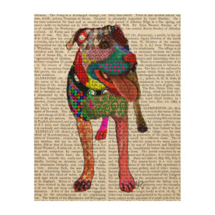 Staffordshire Bull Terrier - Patchwork Wood Wall Art