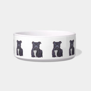 Staffordshire Bull Terrier Personalized Dog Dish