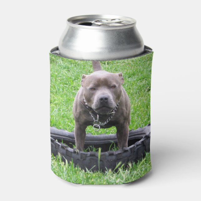 Staffordshire Bull Terrier, Play Time, Can Cooler (Can Front)