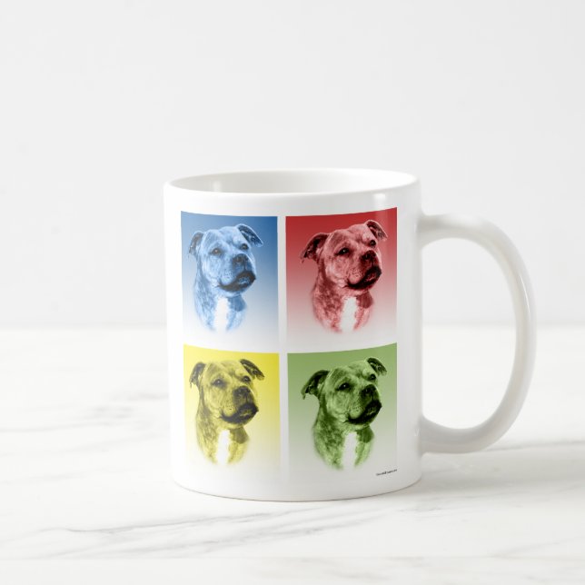 Staffordshire Bull Terrier Pop Art Coffee Mug (Right)
