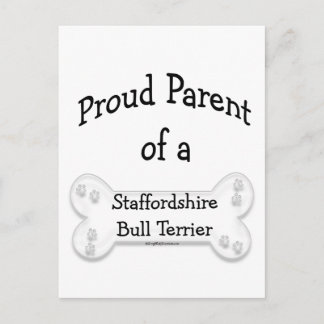 Staffordshire Bull Terrier Proud Parent Postcard