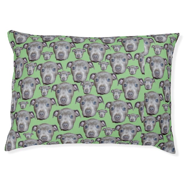 Staffordshire Bull Terrier Puppy Faces,  Pet Bed (Front)