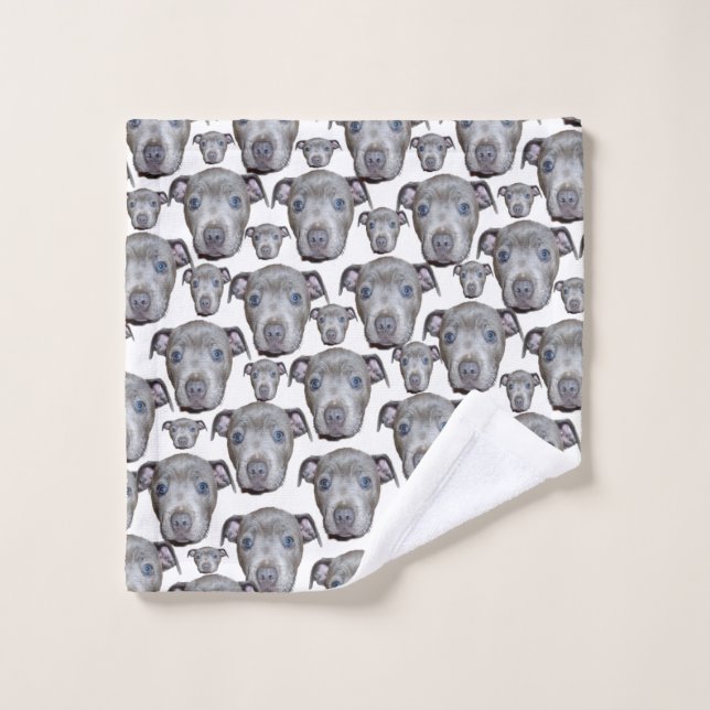 Staffordshire Bull Terrier Puppy Faces, Wash Cloth (Wash Cloth)