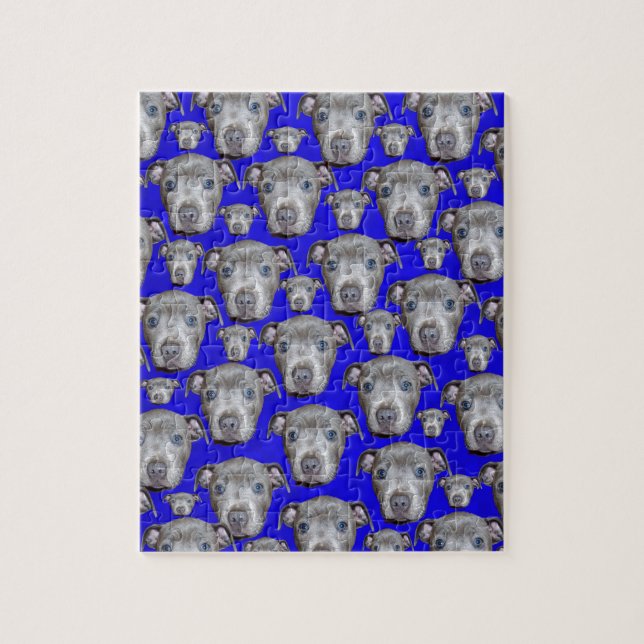 Staffordshire Bull Terrier Puppy Pattern, Jigsaw Puzzle (Vertical)