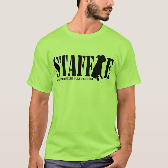 Staffordshire Bull Terrier - Puppy Shirt / Black (Front)