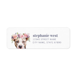 Staffordshire Bull Terrier Return Address Label