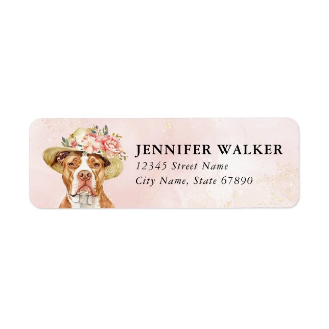 Staffordshire Bull Terrier Return Address Labels (Front)