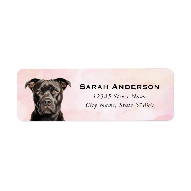 Staffordshire Bull Terrier Return Address Labels (Front)