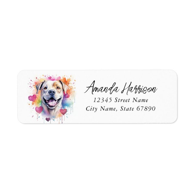 Staffordshire Bull Terrier Return Address Labels (Front)