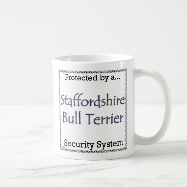 Staffordshire Bull Terrier Security System Coffee Mug (Right)
