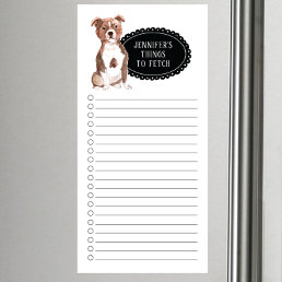 Staffordshire Bull Terrier Shopping List Magnetic Notepad