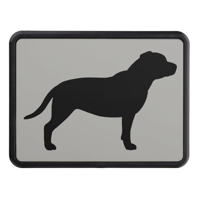 Staffordshire Bull Terrier Silhouette Hitch Cover (Front)