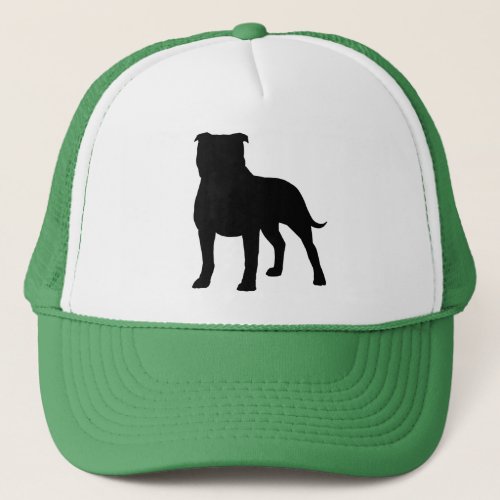 Staffordshire Bull Terrier Silhouette  Staffie Trucker Hat