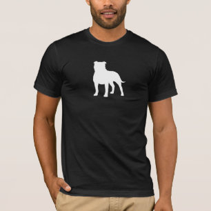Staffordshire Bull Terrier Silhouette Staffy Dog T-Shirt