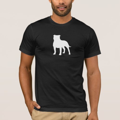 Staffordshire Bull Terrier Silhouette Staffy Dog T_Shirt