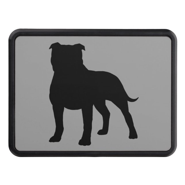 Staffordshire Bull Terrier Silhouette Tow Hitch Cover (Front)