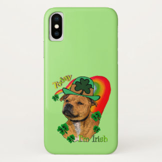 Staffordshire Bull Terrier St Patricks iPhone X Case