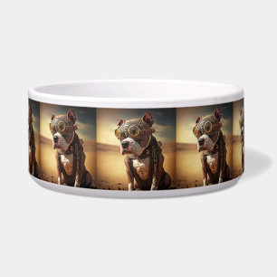 Staffordshire Bull Terrier Steampunk Dog Bowl