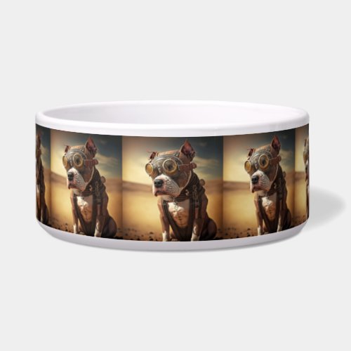 Staffordshire Bull Terrier Steampunk Dog Bowl