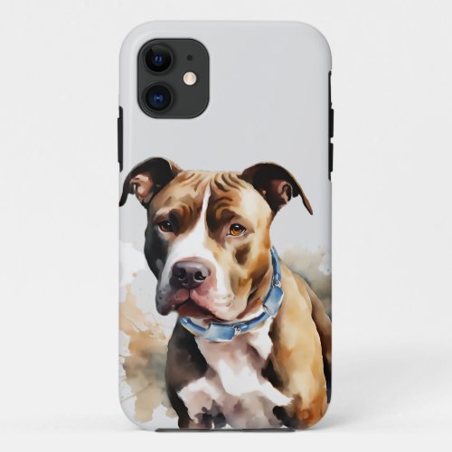 Staffordshire Bull Terrier The Gentle Guardian iPhone 11 Case