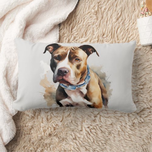 Staffordshire Bull Terrier The Gentle Guardian Lumbar Pillow