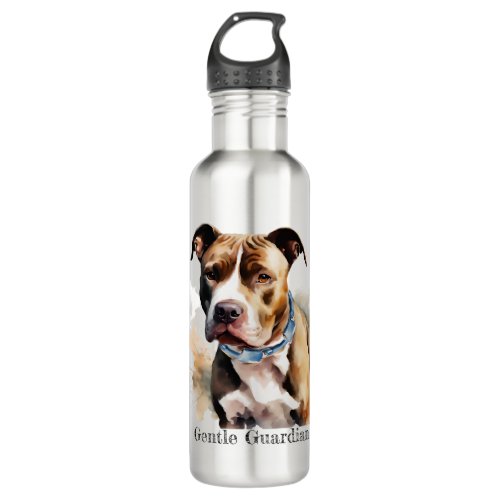 Staffordshire Bull Terrier The Gentle Guardian Stainless Steel Water Bottle