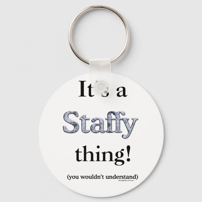 Staffordshire Bull Terrier Thing Keychain (Front)