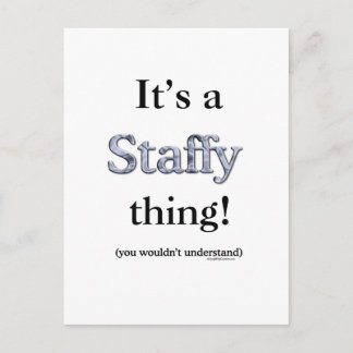 Staffordshire Bull Terrier Thing Postcard