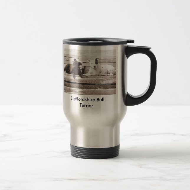 Staffordshire Bull Terrier Travel Mug (Right)