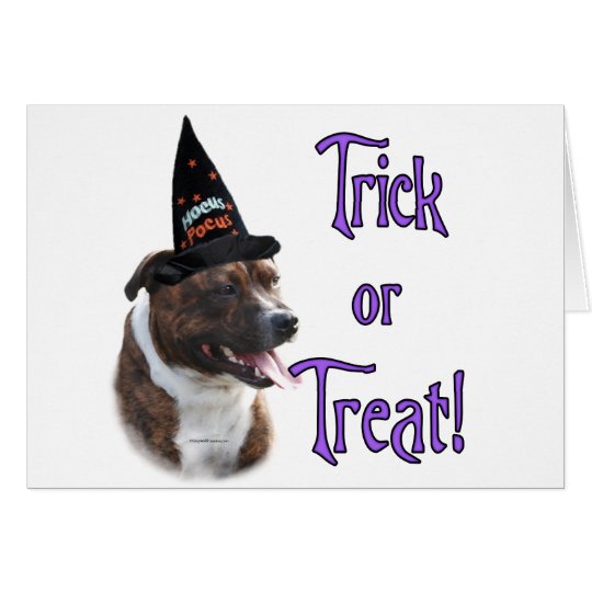 Staffordshire Bull Terrier Trick Card