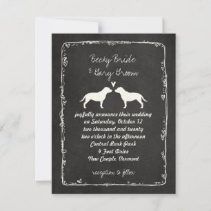 Staffordshire Bull Terriers Wedding Announcement