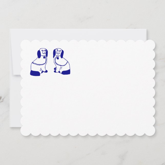 Staffordshire Dog Note Cards & Stationary (Front)