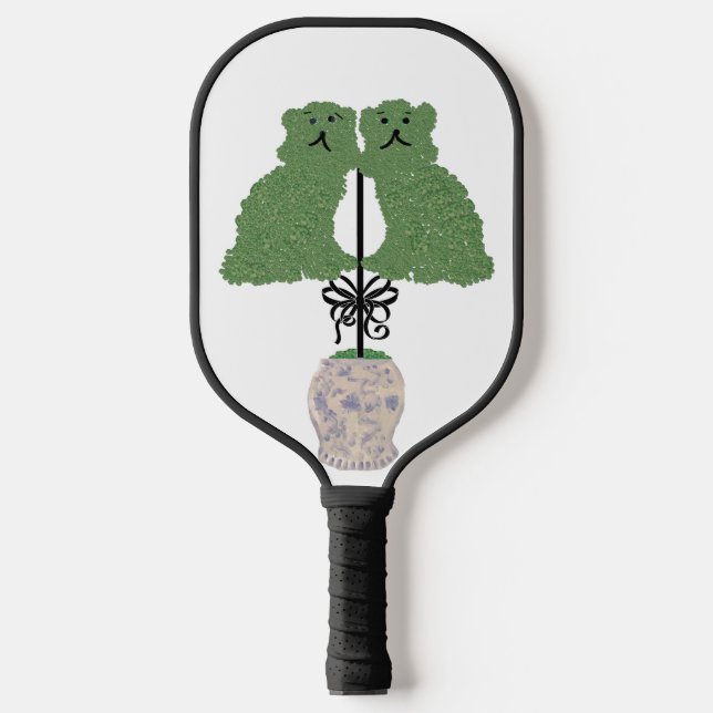 Staffordshire Dogs Topiary Ginger Jar art print  Pickleball Paddle (Front)