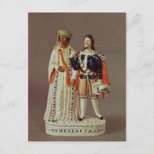 Staffordshire figure of Othello and Iago, c.1858 Postcard