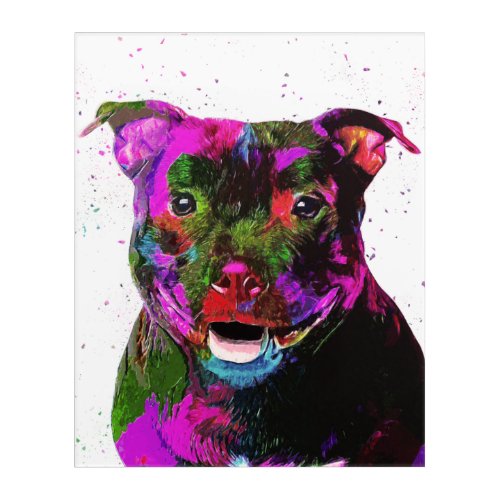 Staffordshire Terrier Colorful Pop Art
