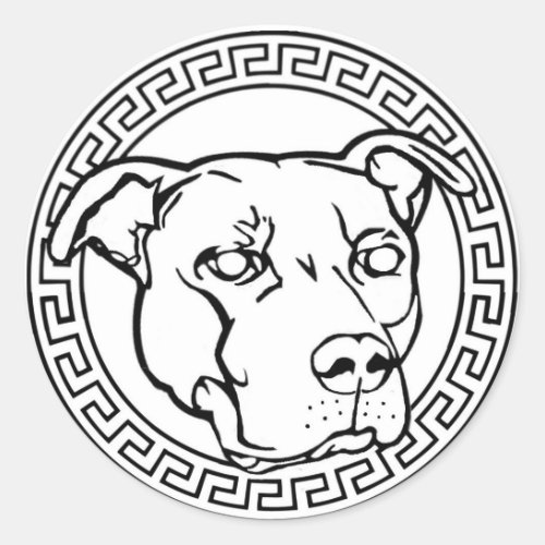Staffordshire Terrier Logo Round Bumper Sticker