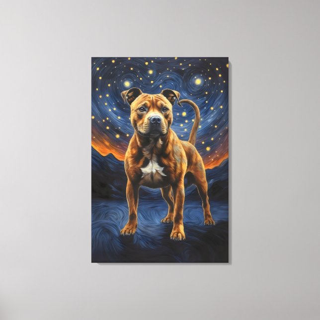 Staffy Dog Canvas Print (Front)