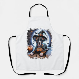 Staffy Dog Halloween Square Apron