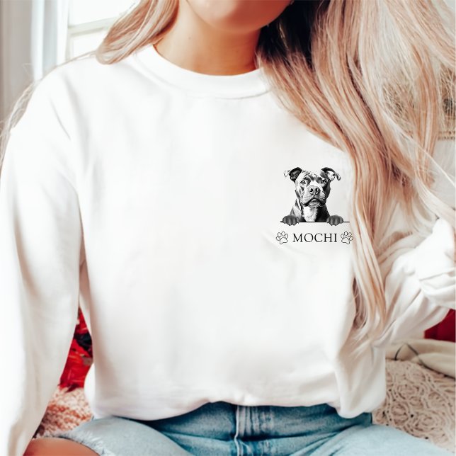 Staffy Dog Personalized Hand Drawing Sweatshirt (Creator Uploaded)