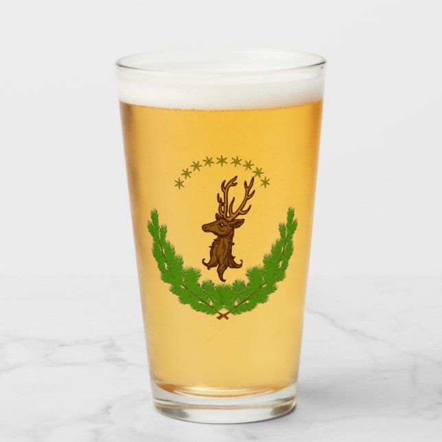 Stag and Bough Logo Glass (Front Filled)