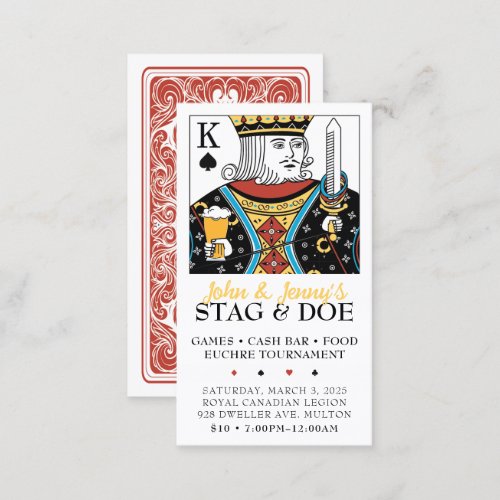 Stag and Doe Game Night Tickets Euchre Tournament 