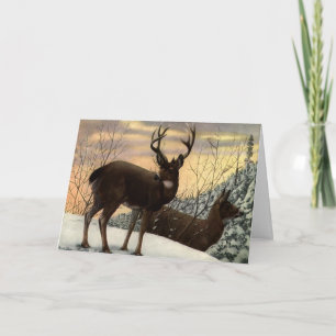 Stag and Doe Holiday Card