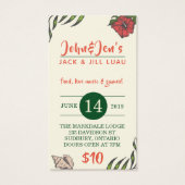 Stag and Doe Tickets - Hawaiian Luau Tropical (Back)