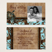 Stag and Doe Tickets Hibiscus Flower Blue (Front & Back)