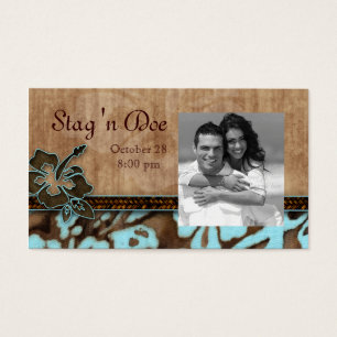 Stag and Doe Tickets Hibiscus Flower Blue
