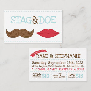 Stag and Doe Tickets - Lips and Moustache